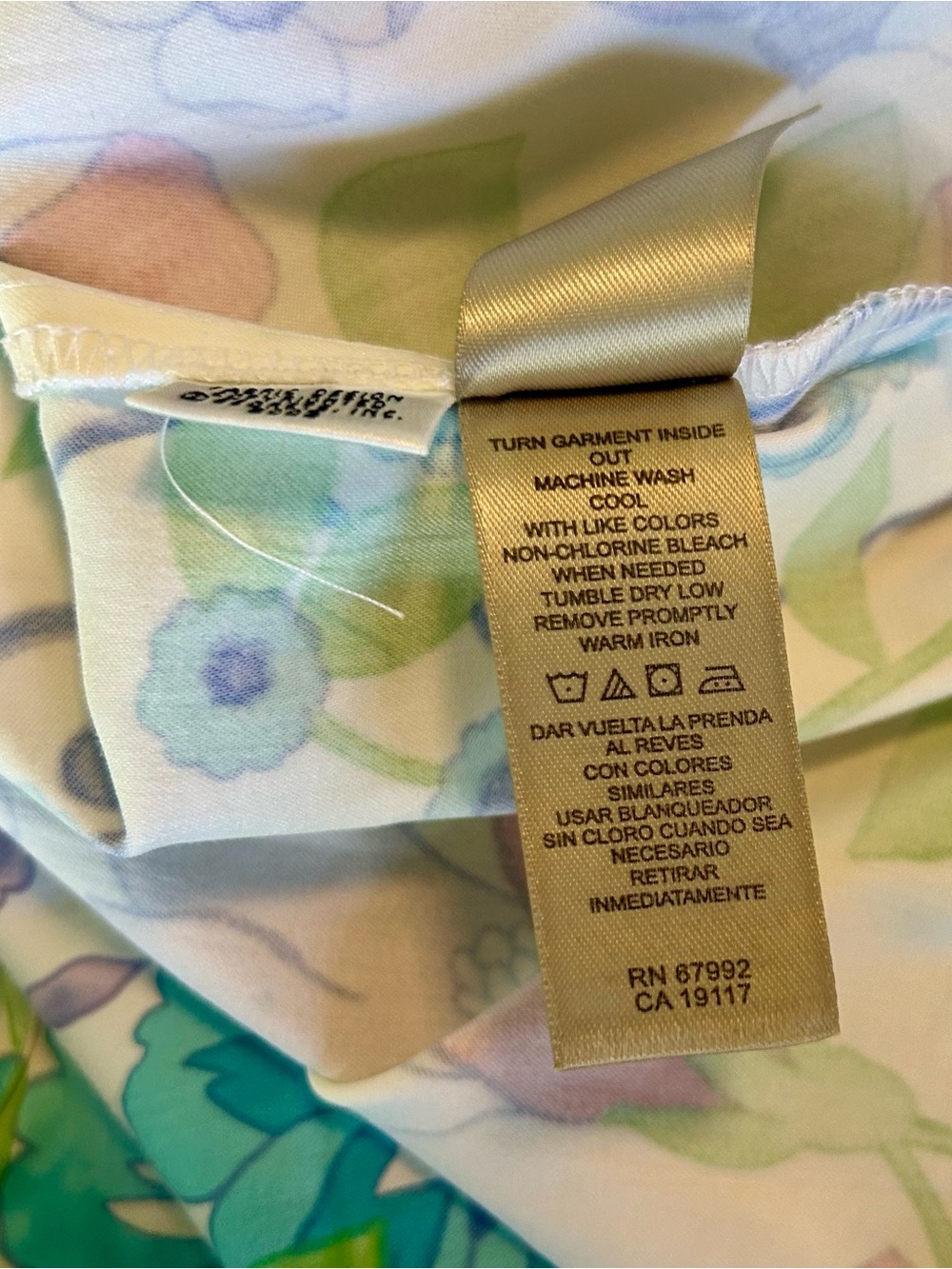 Sigrid Olsen White Floral Scoop Neck Dress with Pink, Teal & Green - Picture 5 of 7